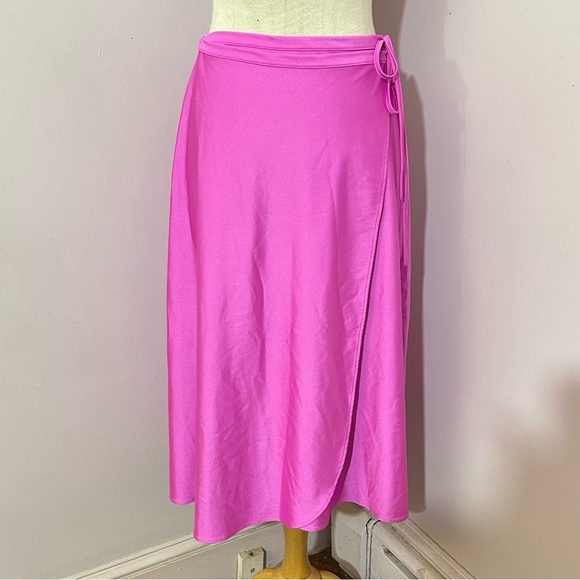 RE/DONE X Danskin Fuchsia Wrap Skirt EUC - Picture 1 of 6